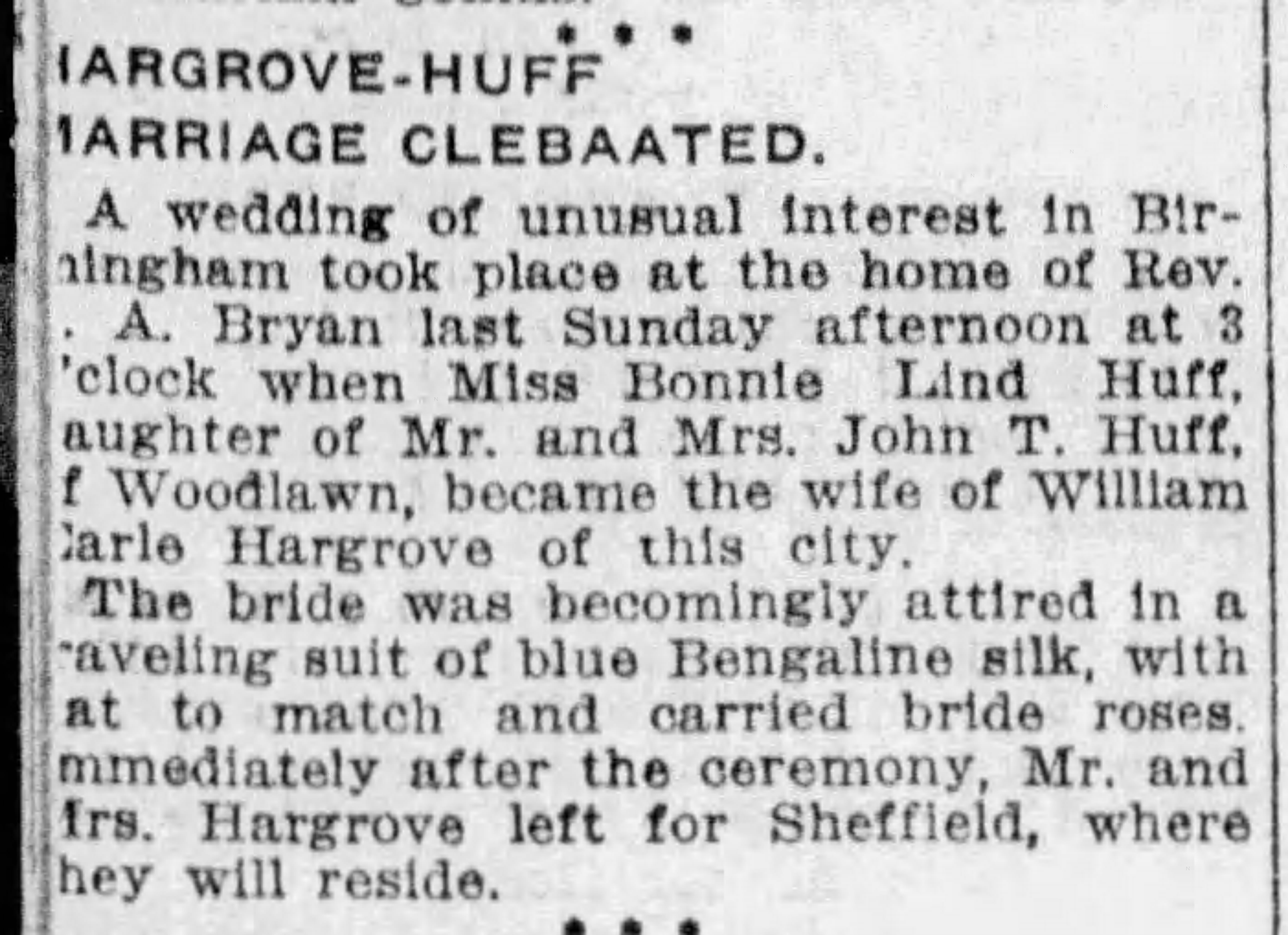 Bonnie Lind Huff-William Carle Hargrove